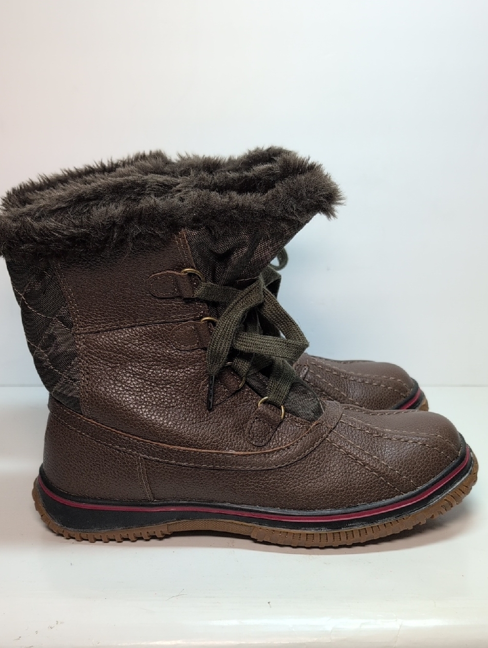Pajar Canada Iceland brown- *green waterproof duck boot woman size 7-7.5.  EU 38